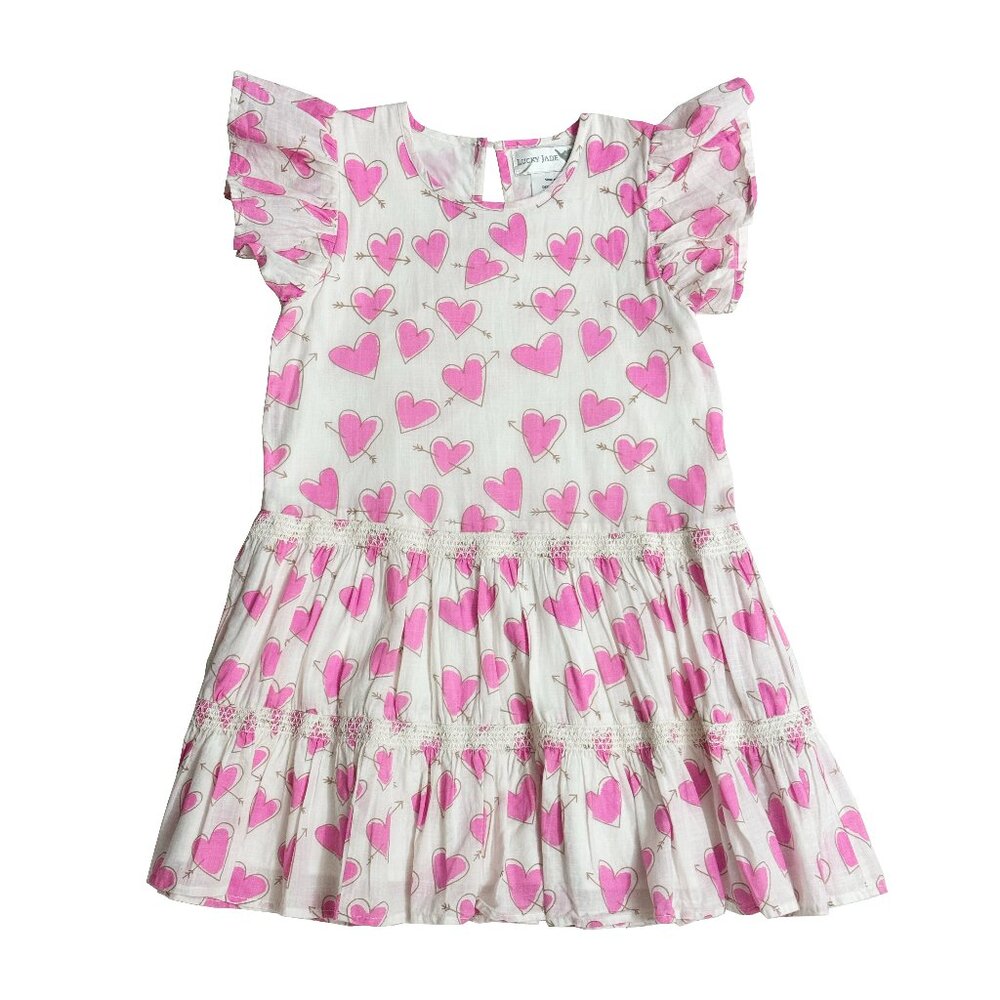 Lucky Jade Hearts Twirl Dress Size 6/7